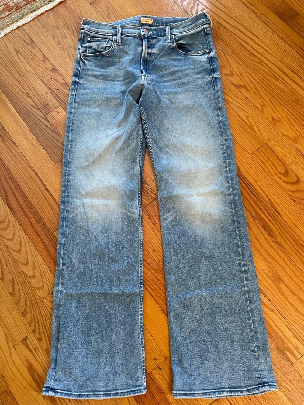 Mother Bookie Sneak Eye of Tiger Women's Blue Denim Jeans